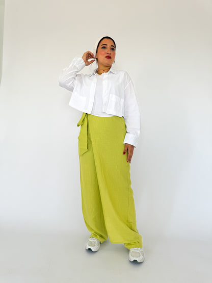 Linen Wrap Pants