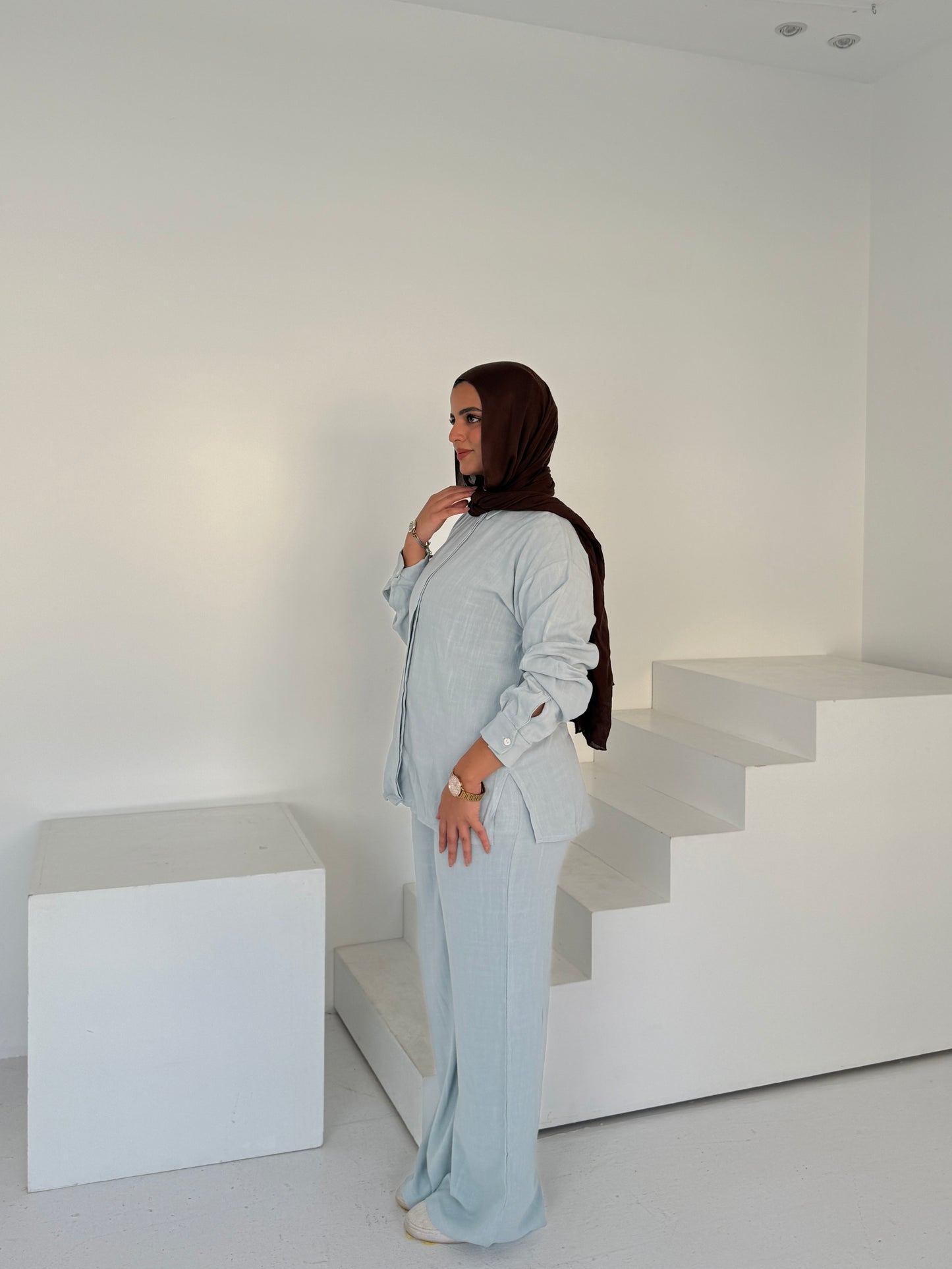 Two Piece Linen Suit – Beacon grey