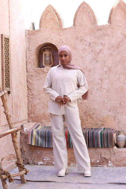 Linen beige set