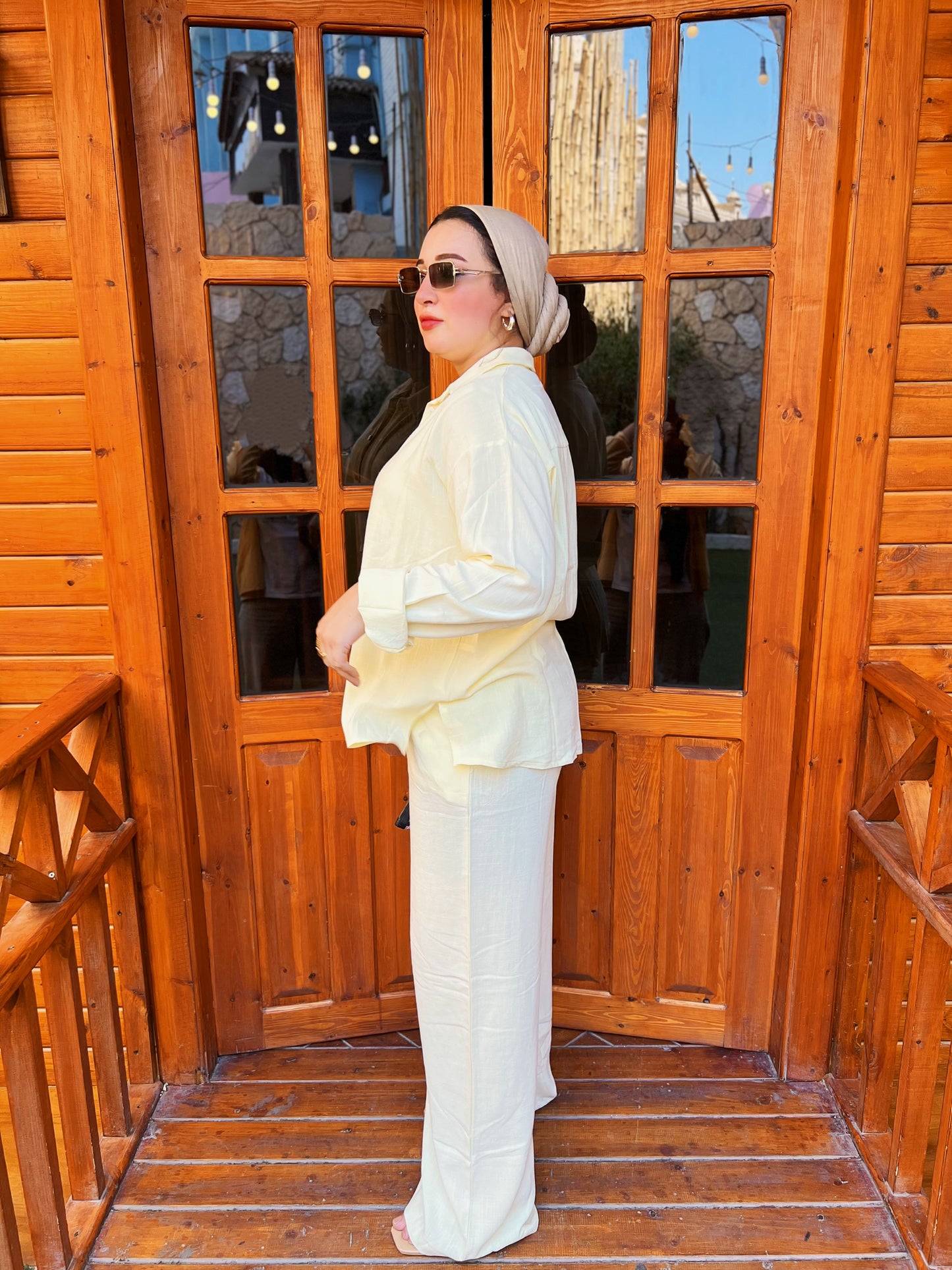 Two-Piece Linen Suit Butter Yellow