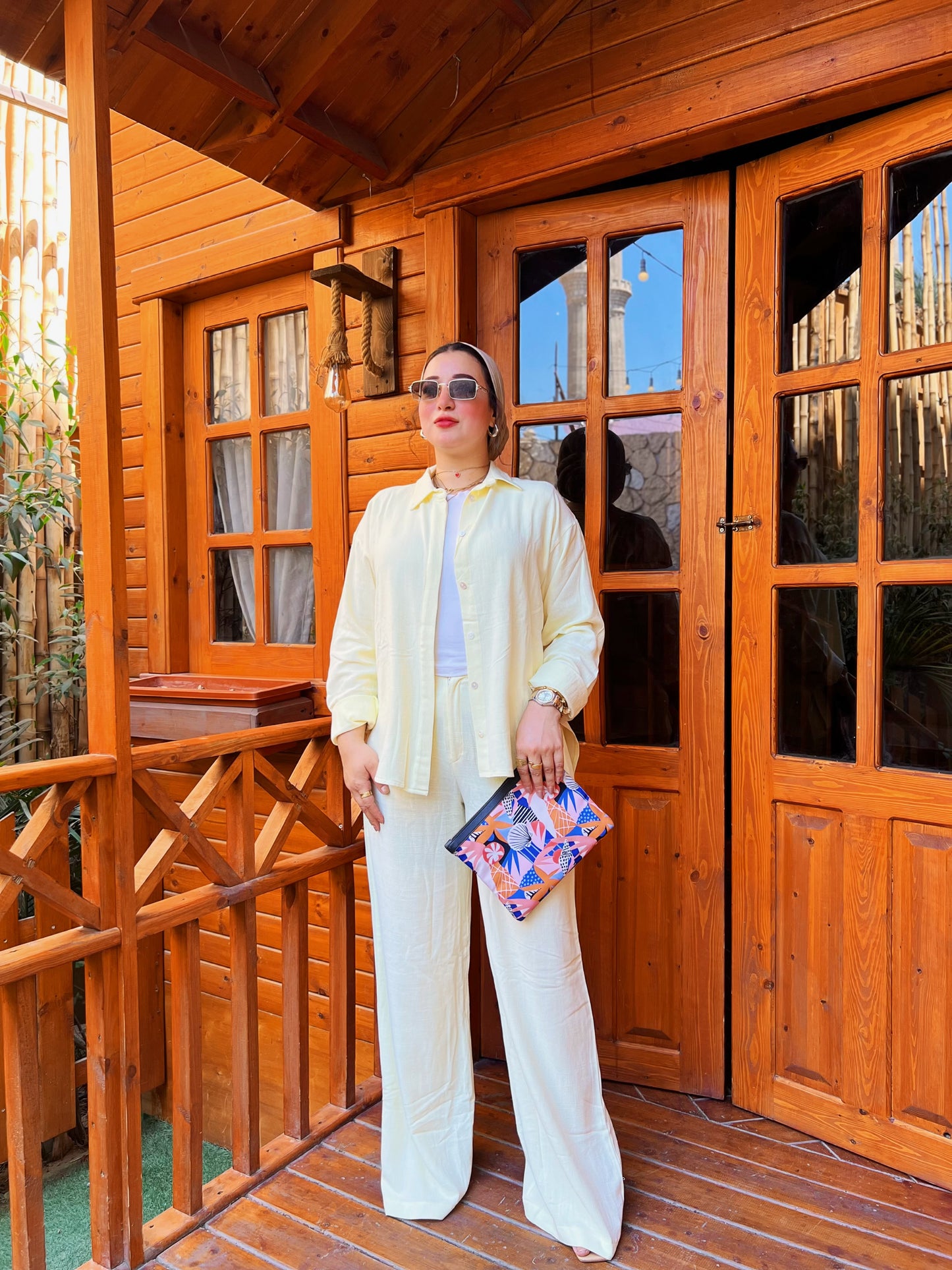 Two-Piece Linen Suit Butter Yellow