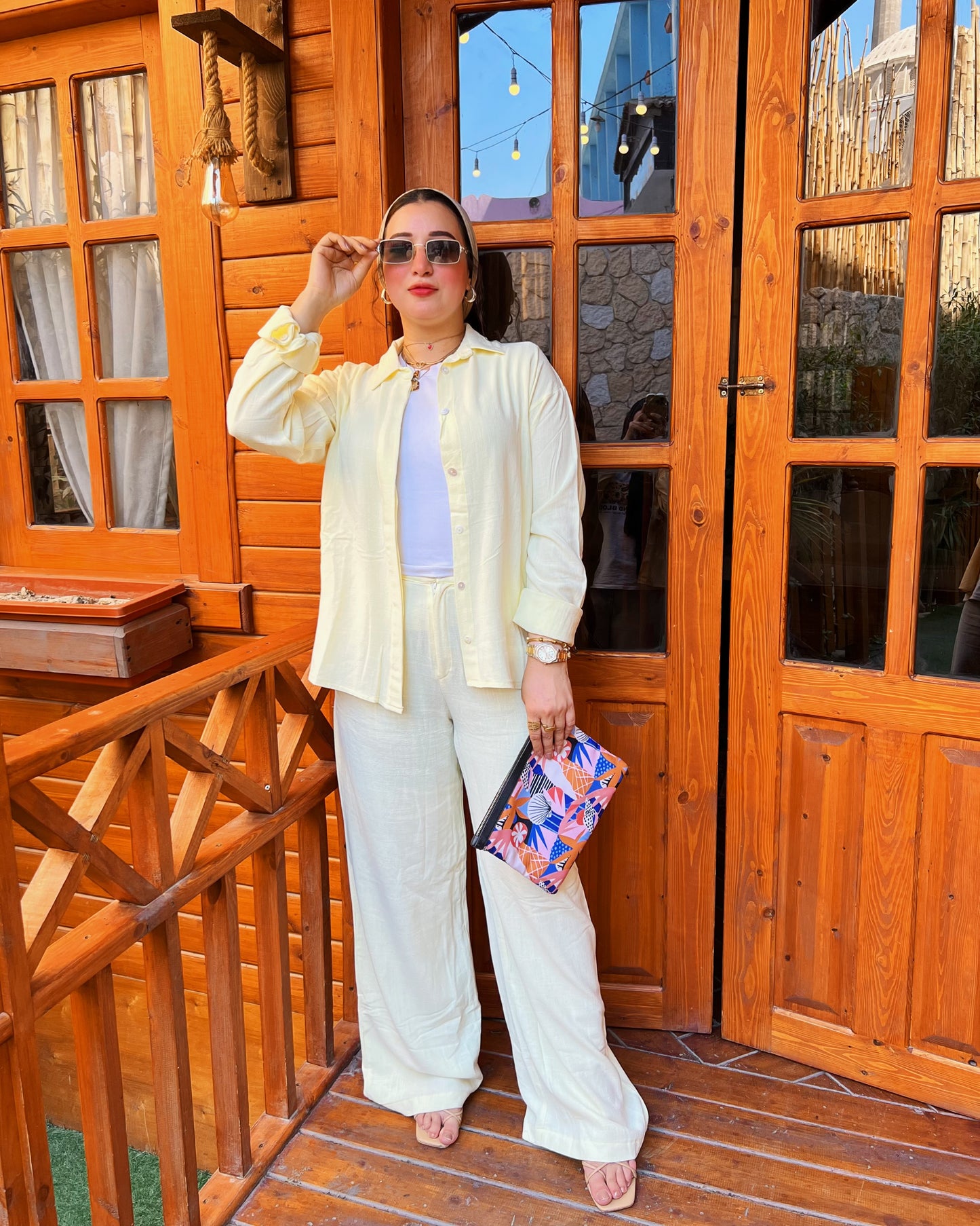Two-Piece Linen Suit Butter Yellow