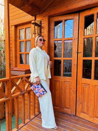 Two-Piece Linen Suit Butter Yellow