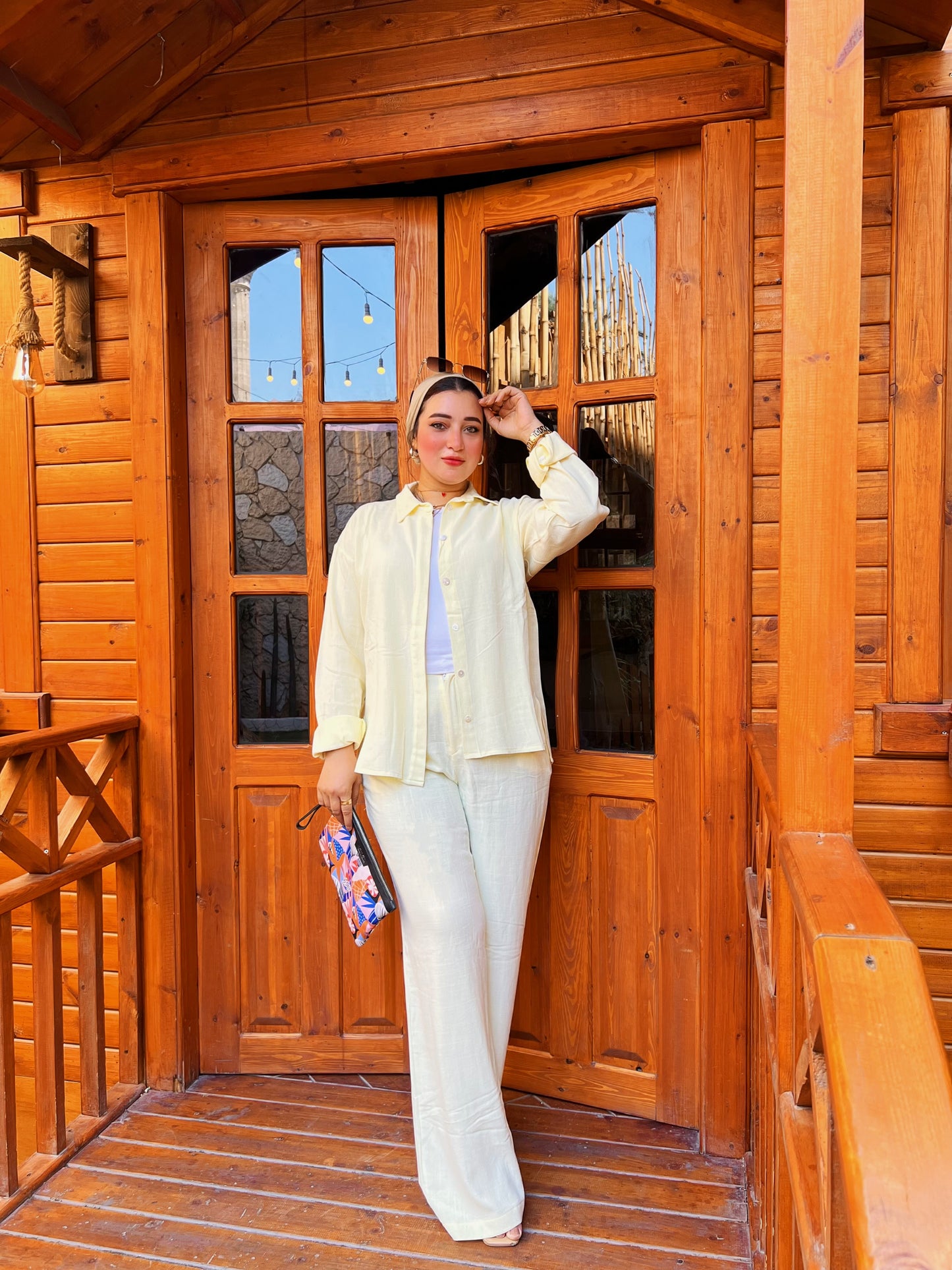 Two-Piece Linen Suit Butter Yellow
