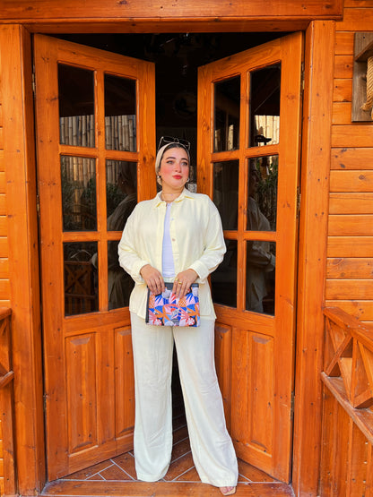 Two-Piece Linen Suit Butter Yellow