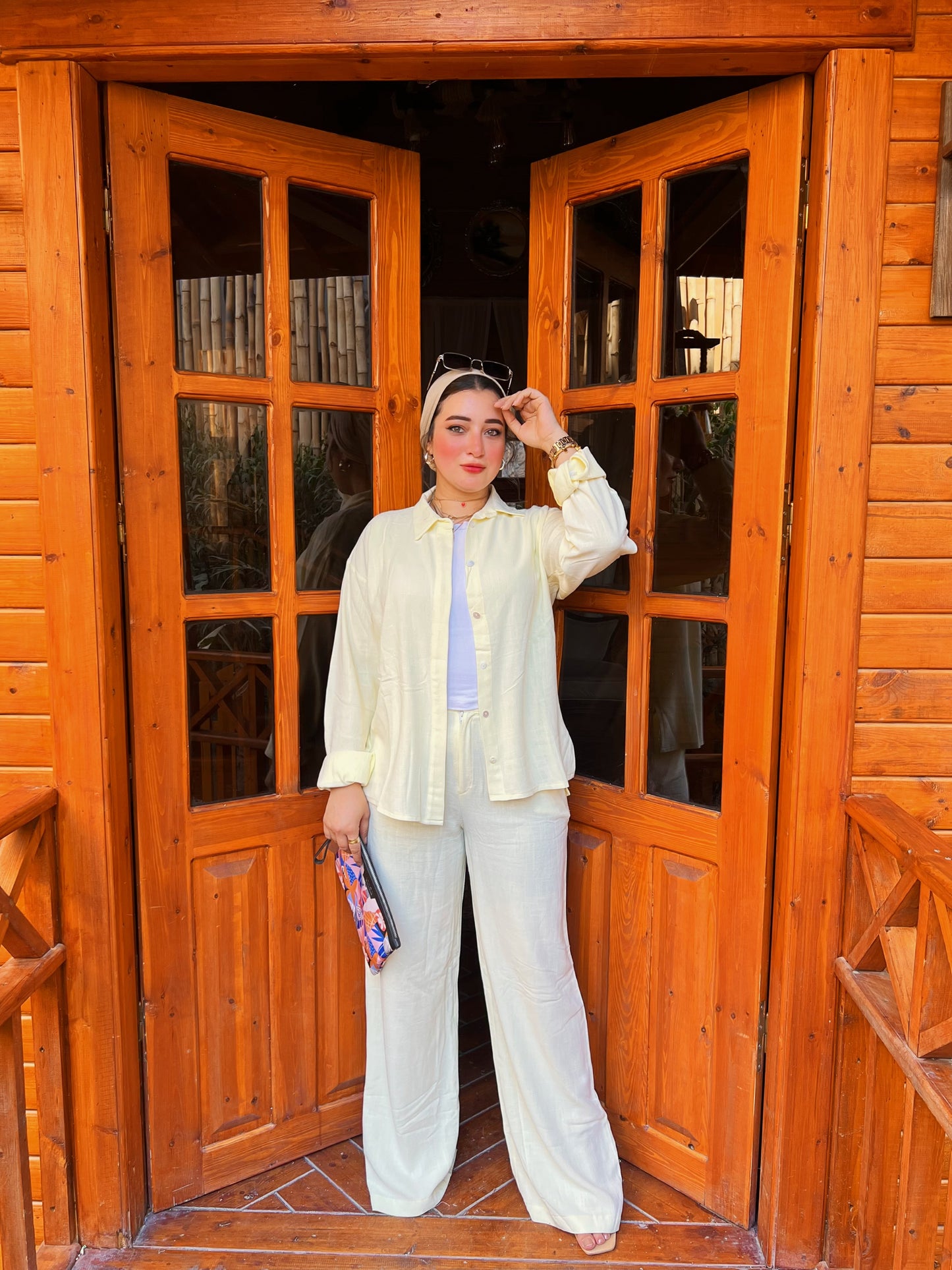 Two-Piece Linen Suit Butter Yellow
